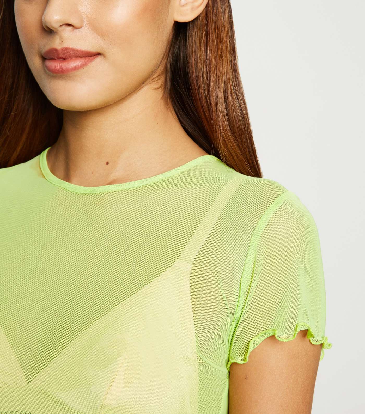 Green Neon Mesh Short Sleeve T-Shirt Image 5