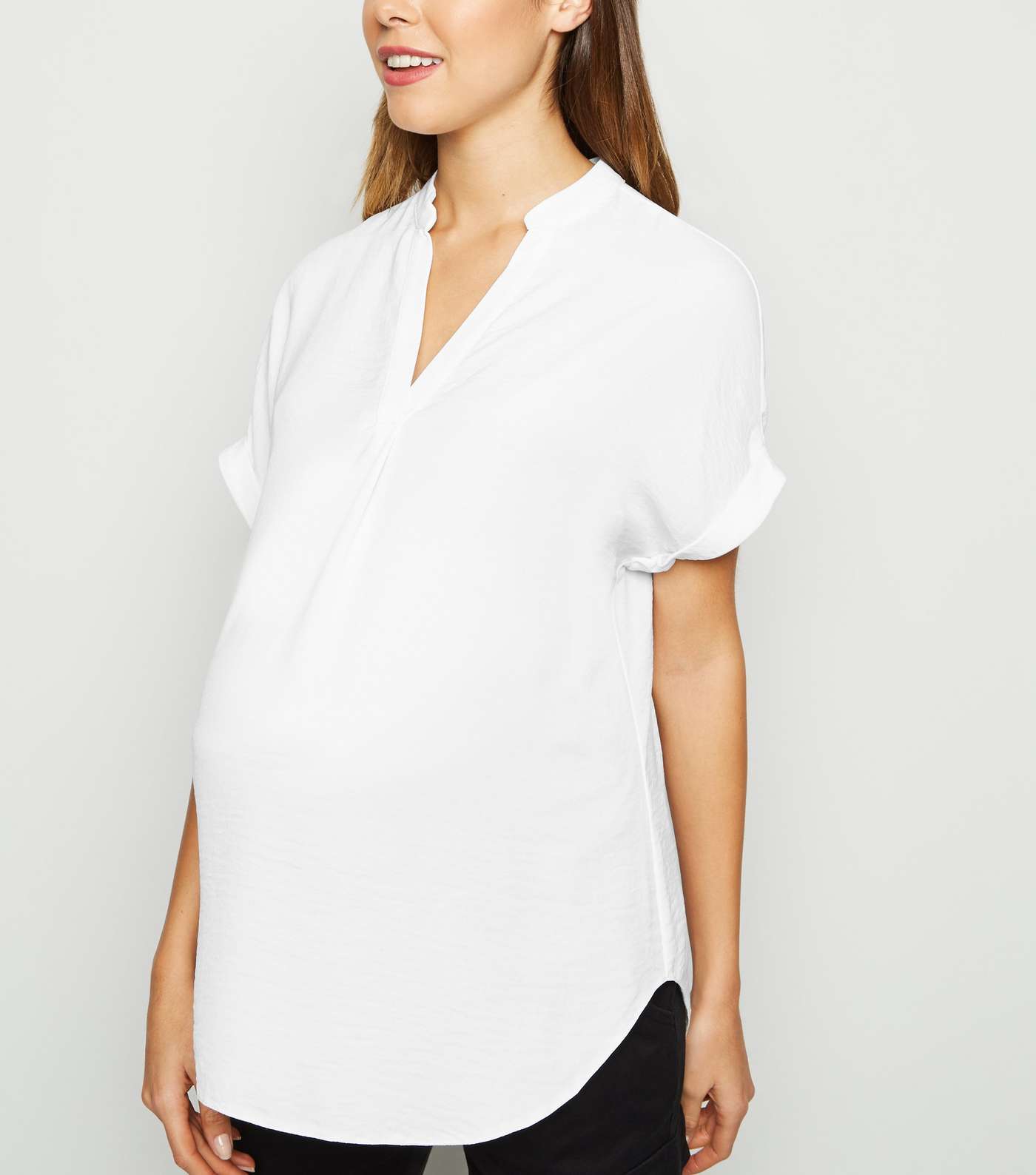 Maternity White Overhead Shirt