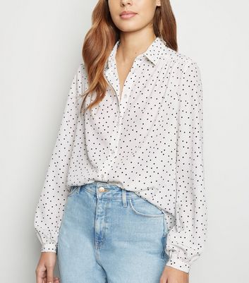 white spot blouse