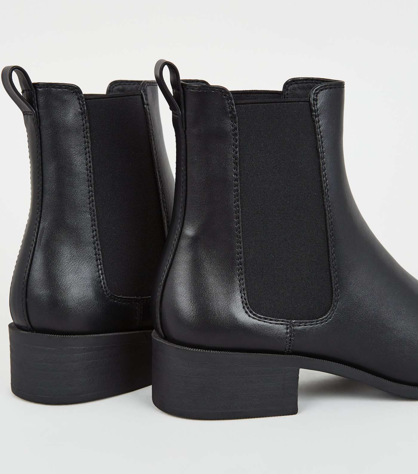 Black Leather-Look Chelsea Boots Image 3
