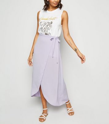 Lilac Wrap Maxi Skirt | New Look