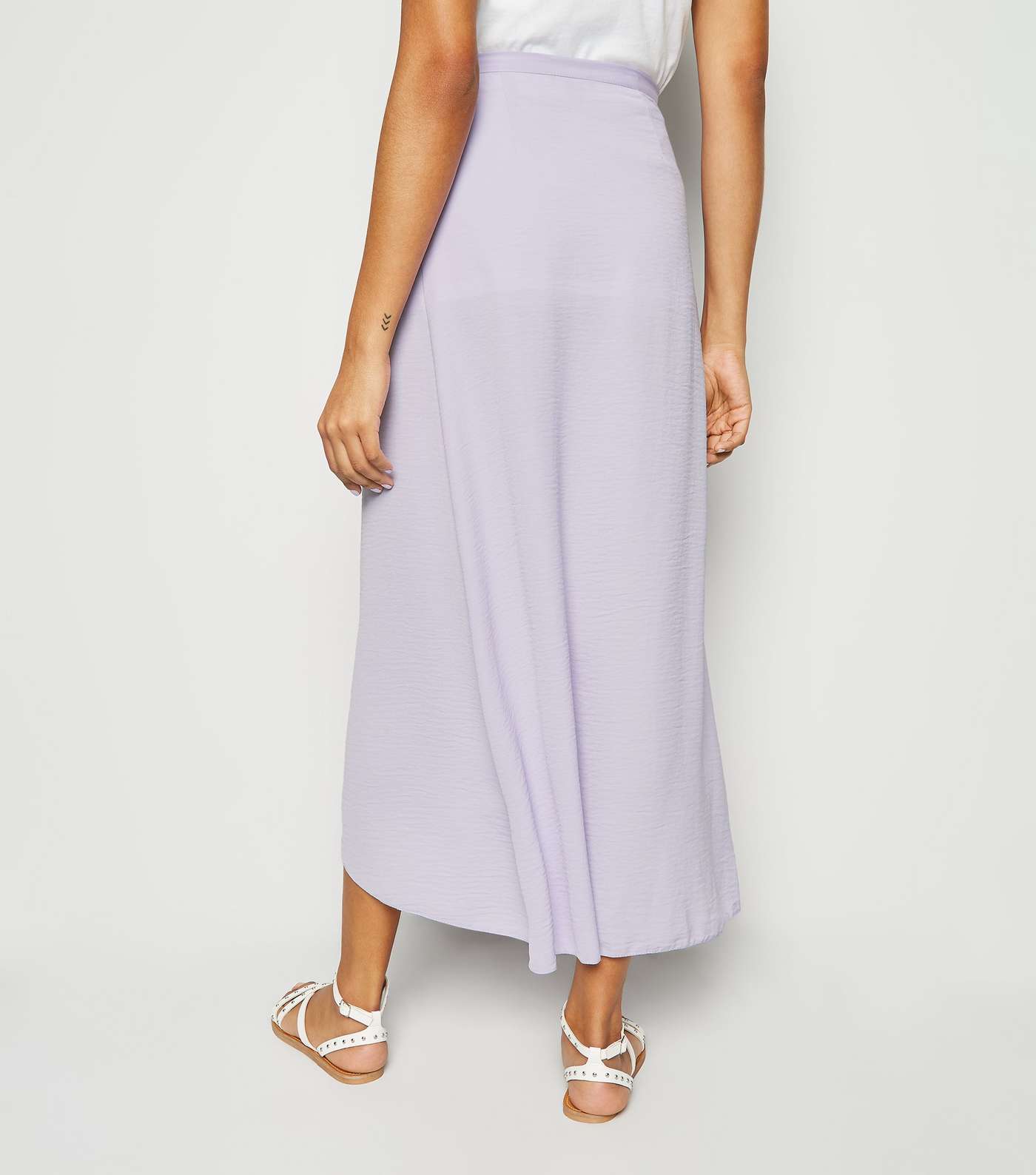 Lilac Wrap Maxi Skirt Image 3