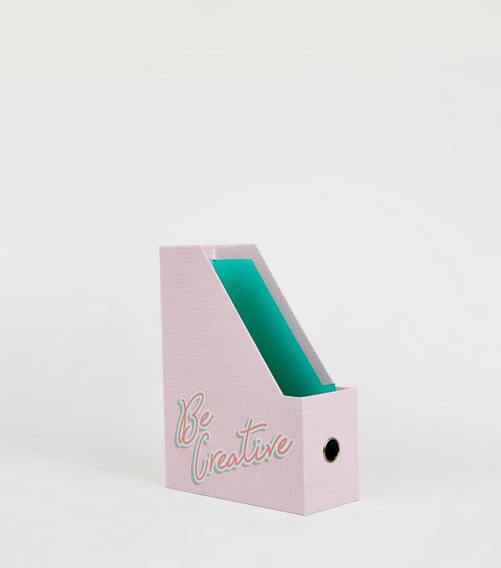 Pink File Stand Pink Be Creative File Holder | New Look