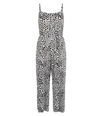 white leopard print jumpsuit