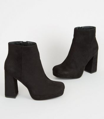 new look black platform boots