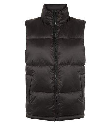 puffer gilet black womens