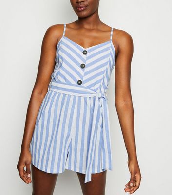 blue stripe playsuit