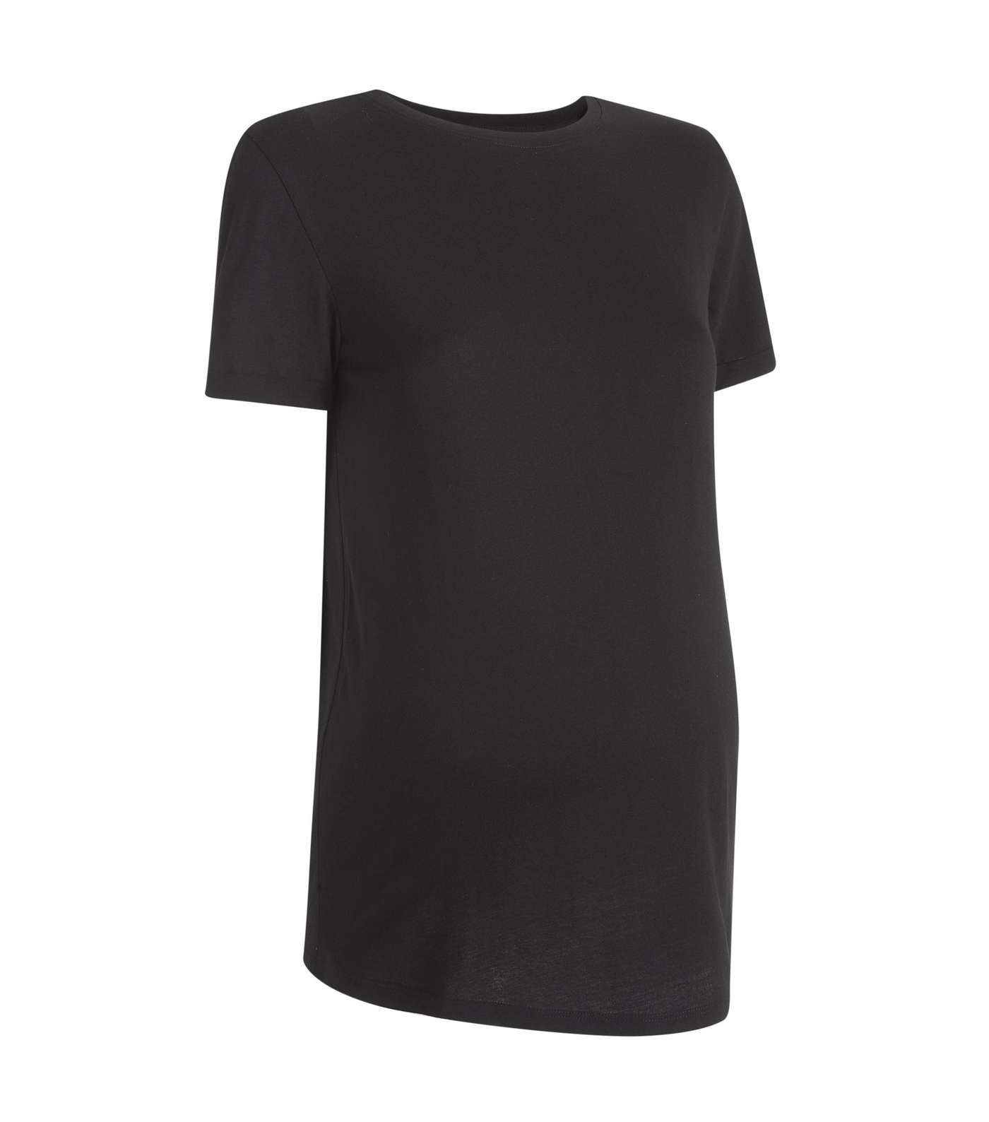 Maternity Black Roll Sleeve T-Shirt Image 5