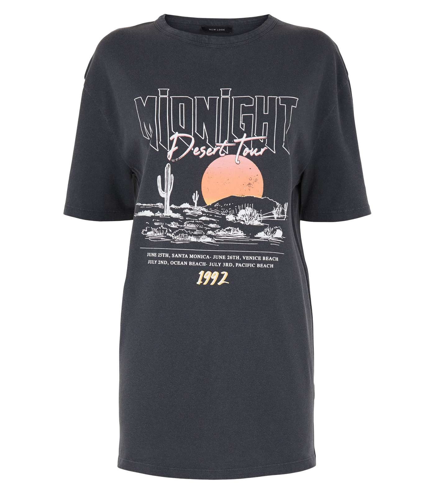 Dark Grey Midnight Desert Tour Slogan T-Shirt Image 4