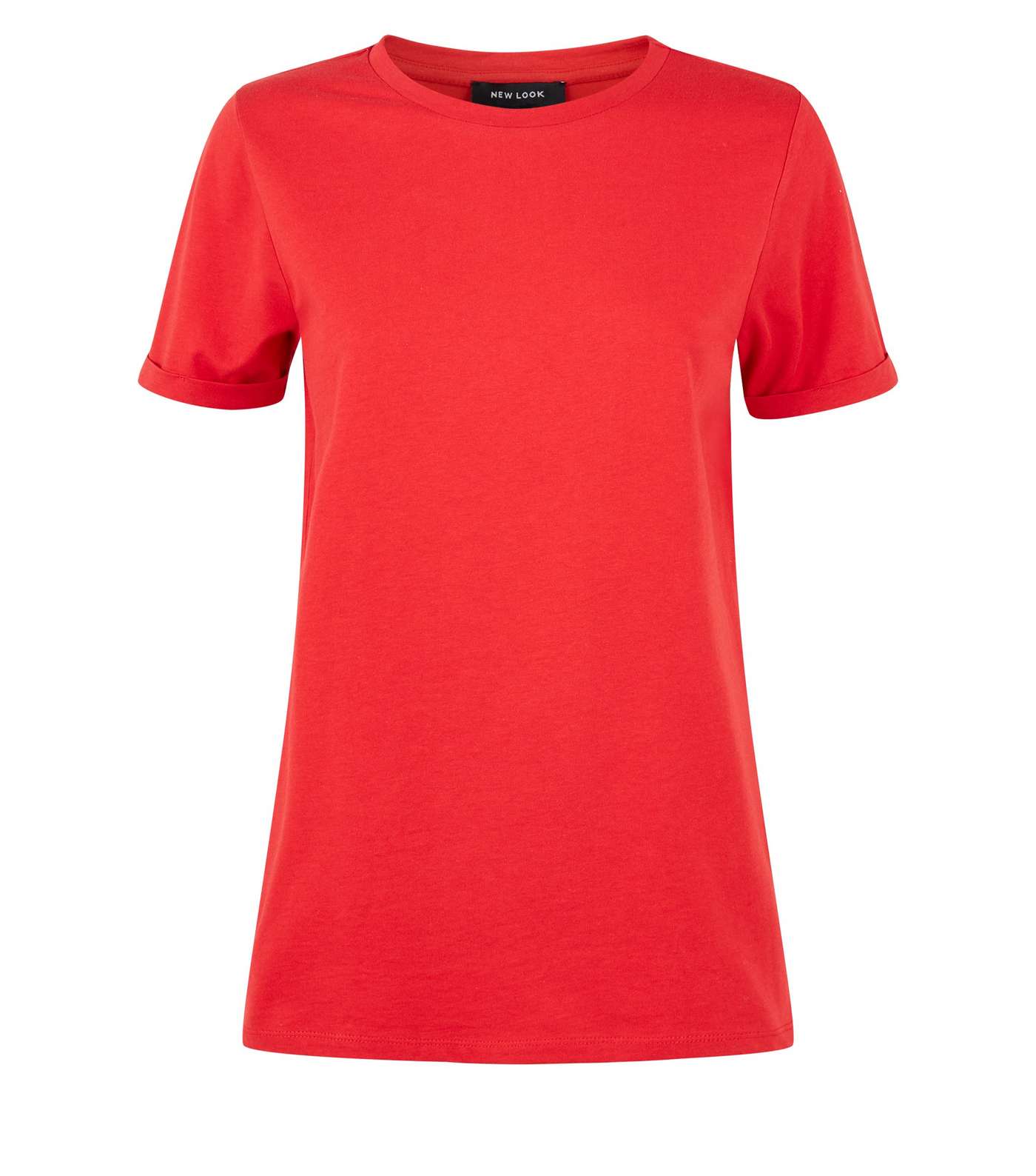 Red Roll Sleeve T-Shirt Image 4