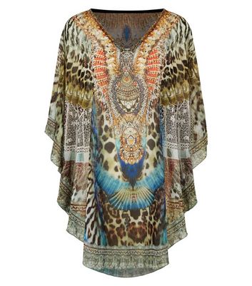 embellished beach kaftan