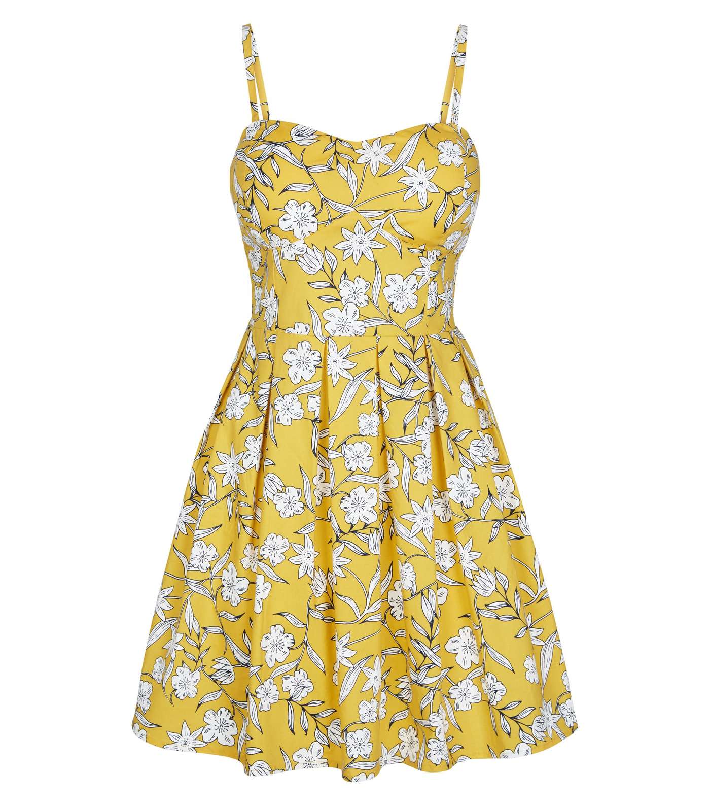 Cameo Rose Yellow Floral Bustier Dress Image 4