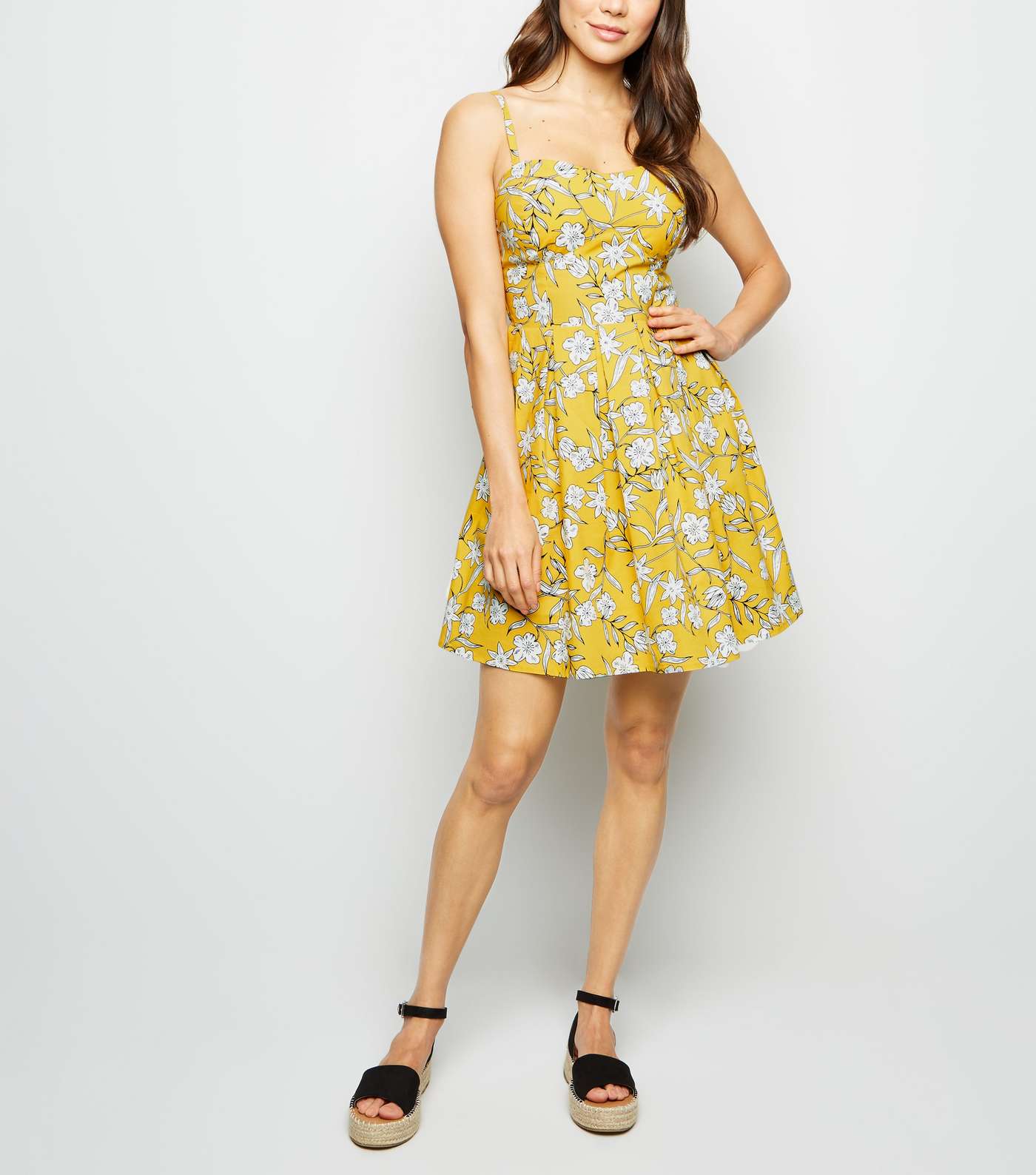 Cameo Rose Yellow Floral Bustier Dress Image 2