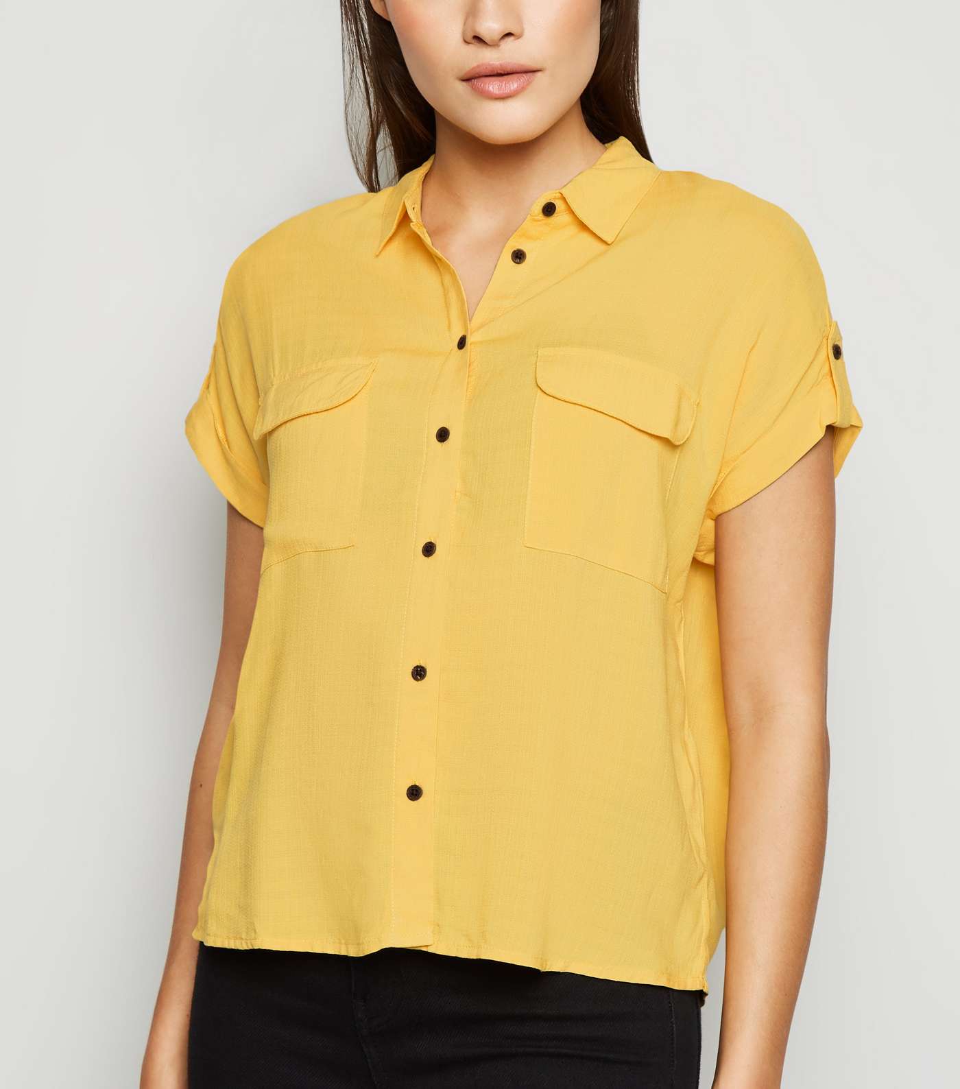 Yellow Short Sleeve Utility Shirt