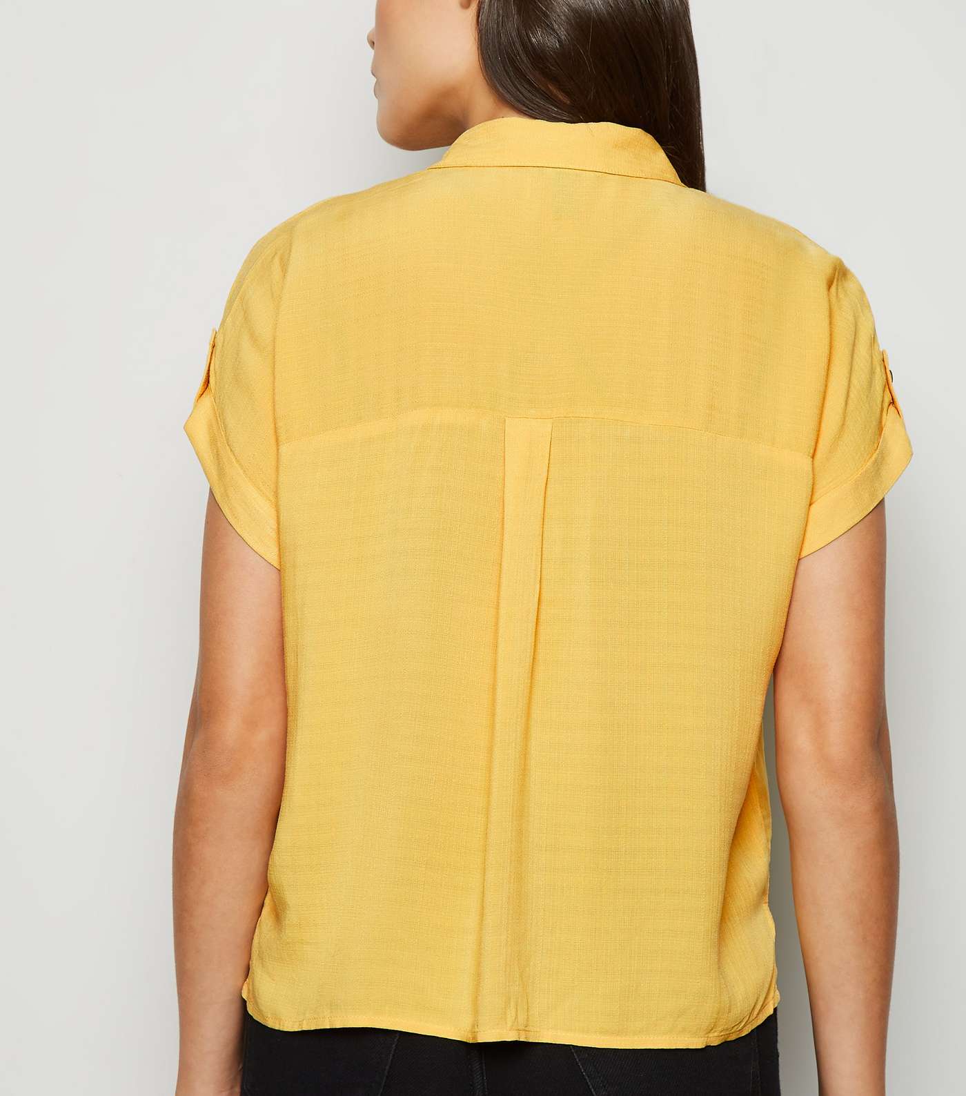 Yellow Short Sleeve Utility Shirt Image 3
