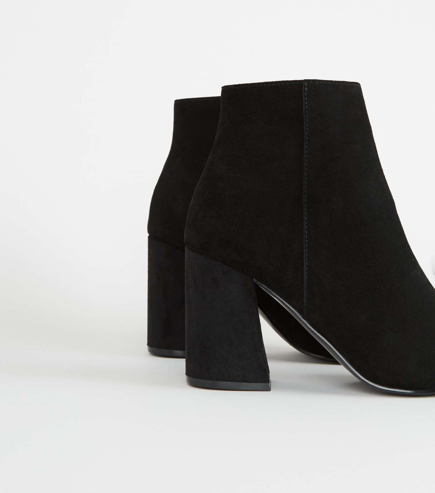 Black Suede Pointed Ankle Boots Image 3
