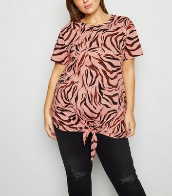 pink tiger print shirt