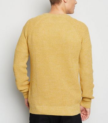 Mens yellow 2025 knitted jumper