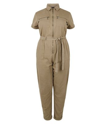 new look khaki boiler suit