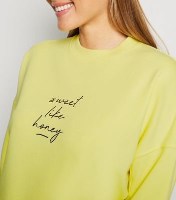 honey yellow crew neck