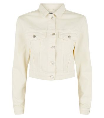 white denim jacket new look