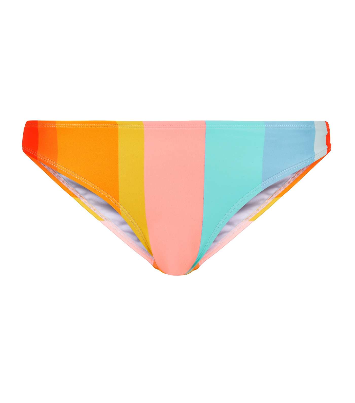 Multicoloured Stripe Hipster Bikini Bottoms Image 3