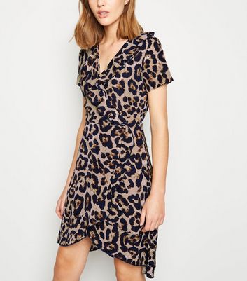 mela london leopard print wrap dress