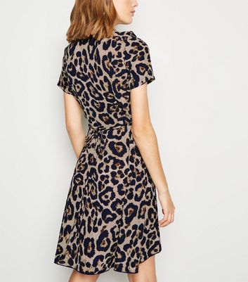 mela london leopard print wrap dress