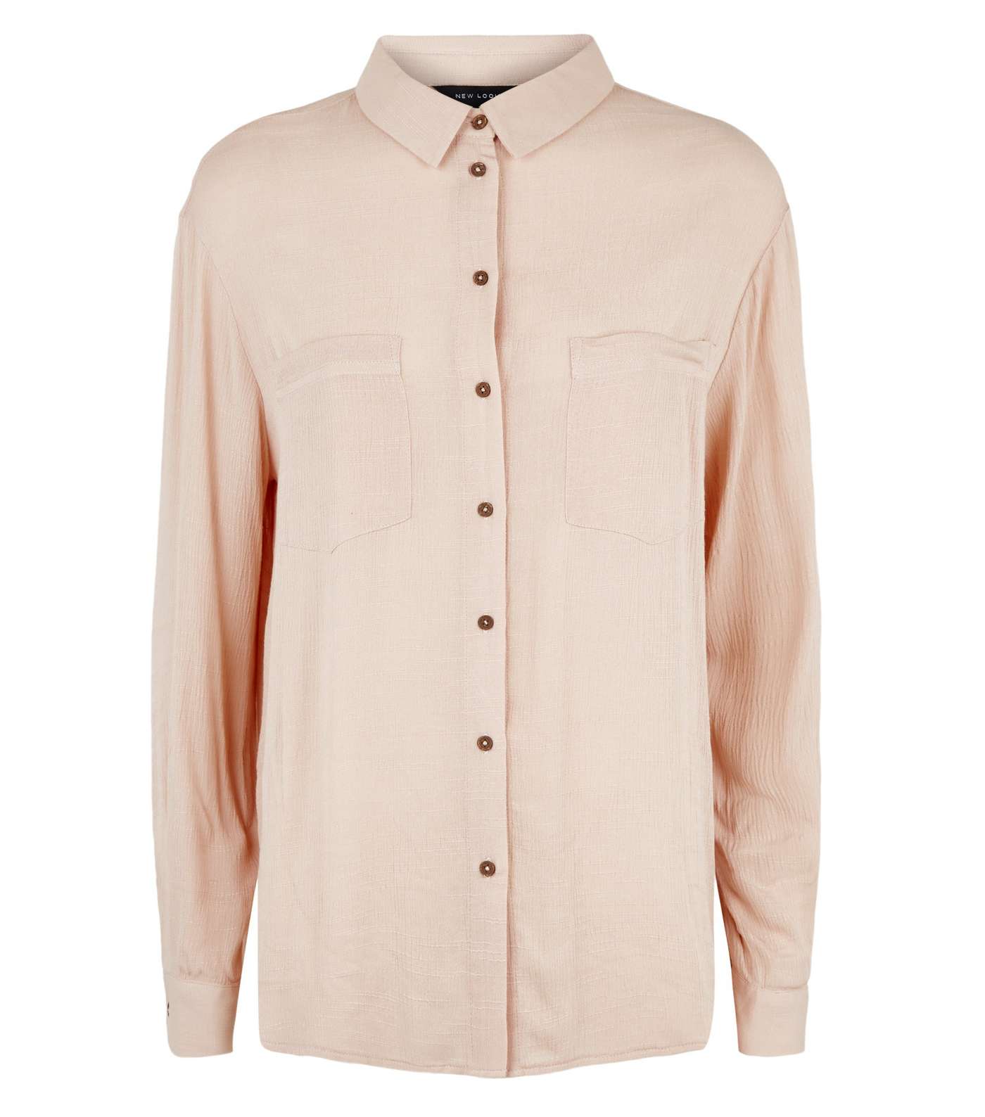 Pale Pink Cheesecloth Long Sleeve Shirt Image 4