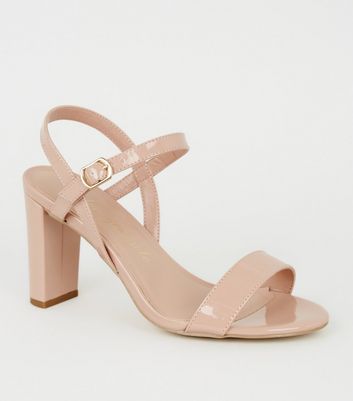 Extra Wide Fit Pale Pink Patent Block 