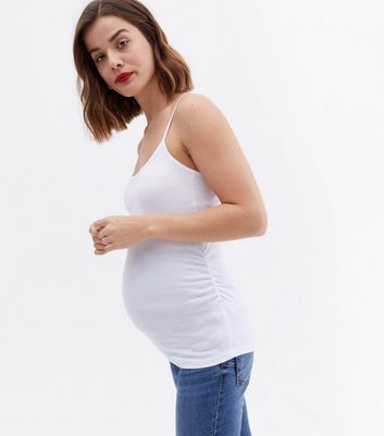 Maternity White Scoop Neck Cami New Look