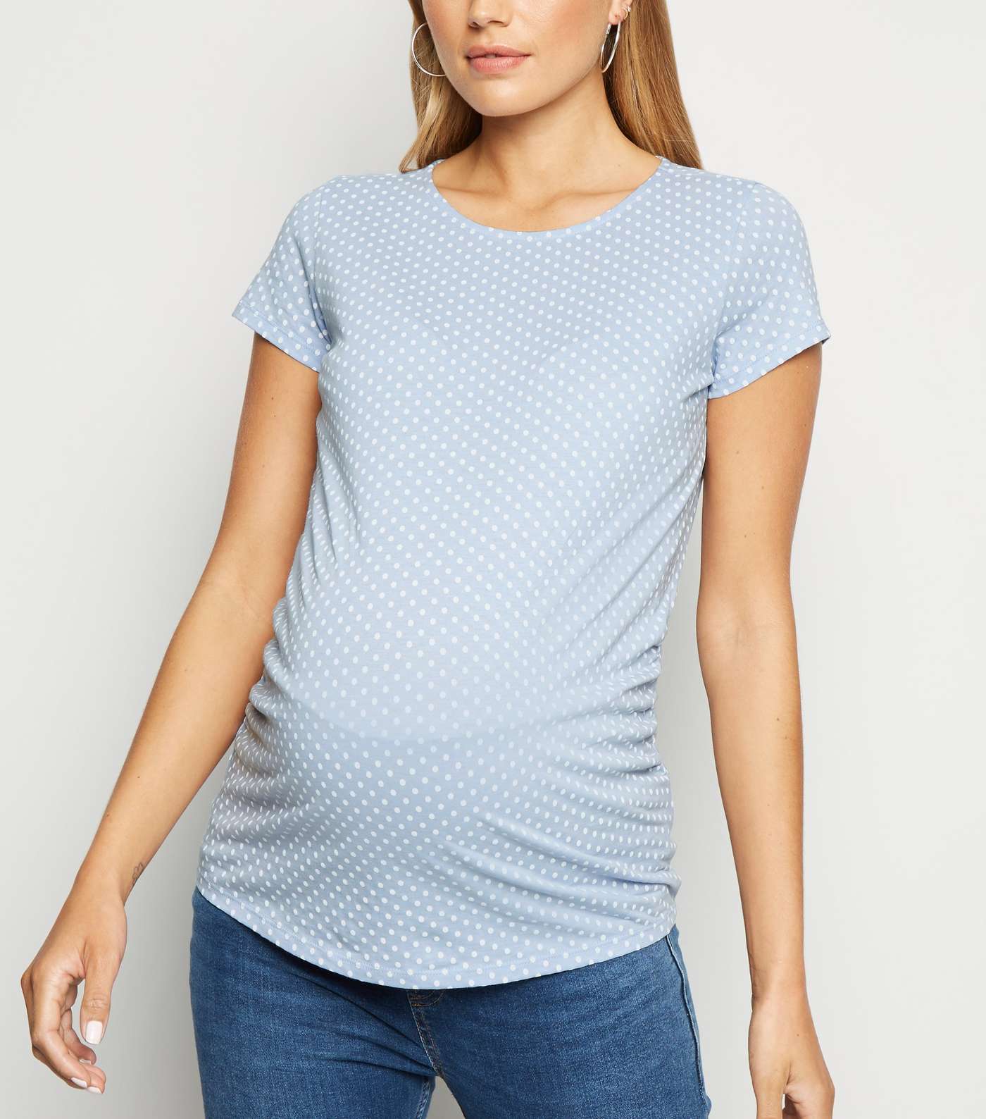 Maternity Blue Spot Short Sleeve T-Shirt