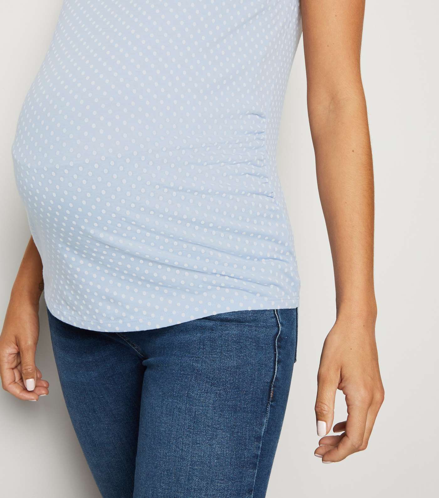 Maternity Blue Spot Short Sleeve T-Shirt Image 5
