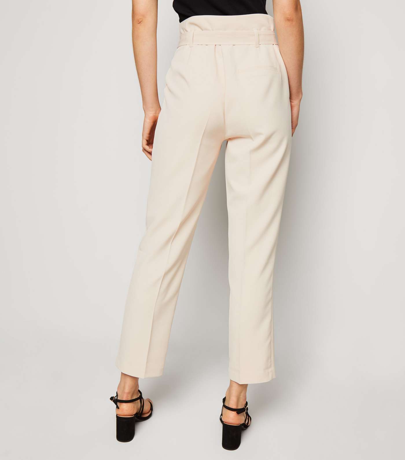 Stone Tie Waist Tapered Trousers Image 3
