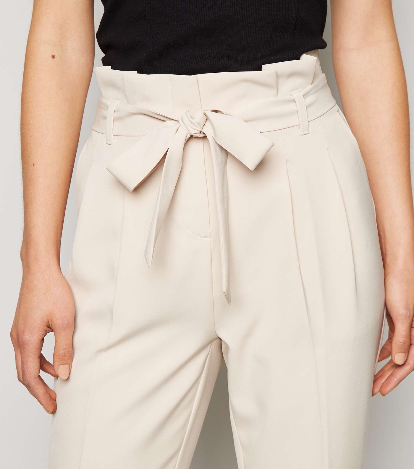 Stone Tie Waist Tapered Trousers Image 5