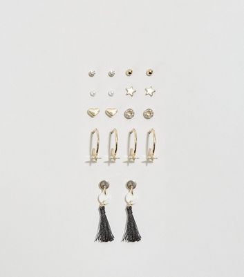 new look black earrings