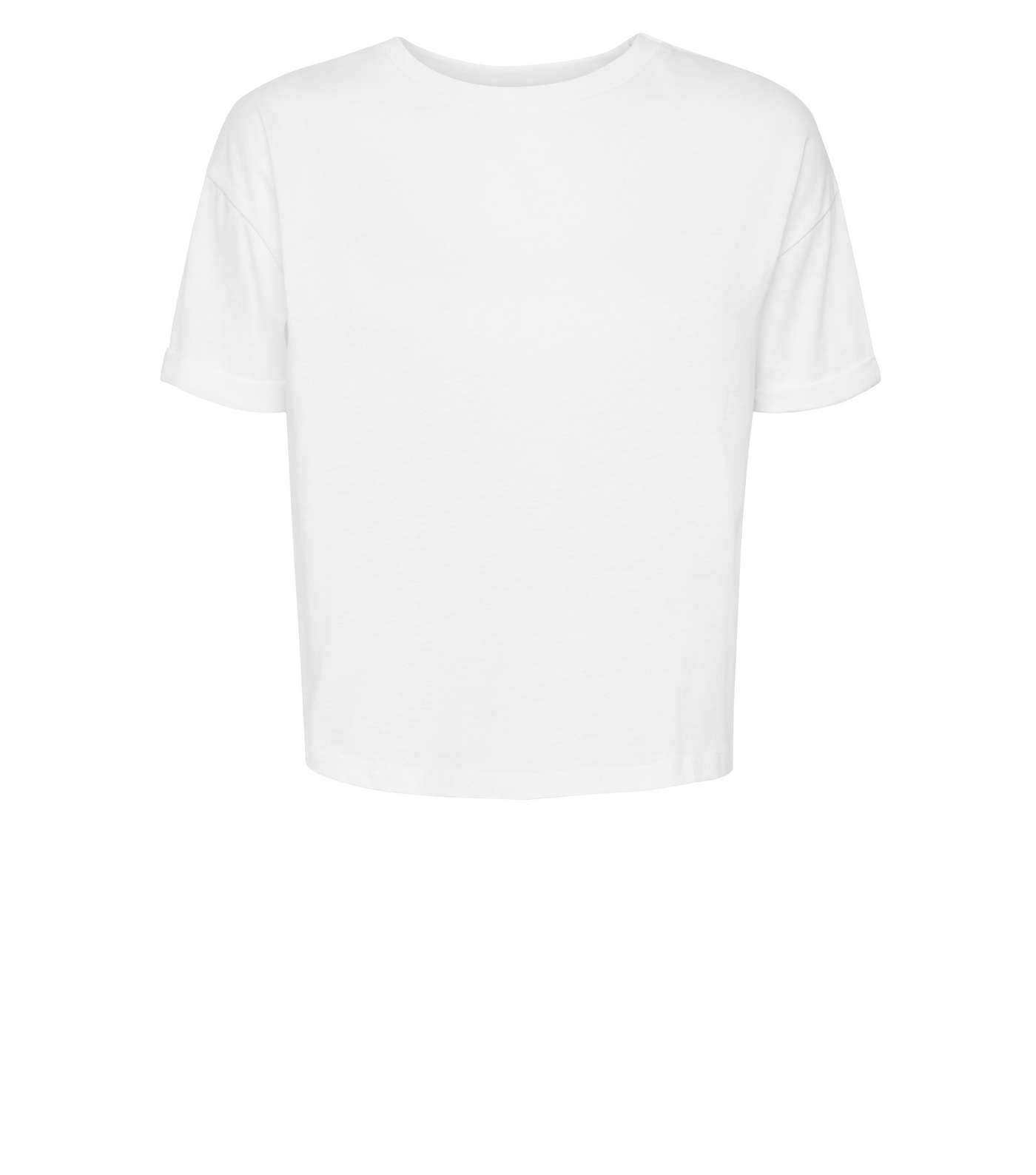 White Boxy Crop T-Shirt Image 4