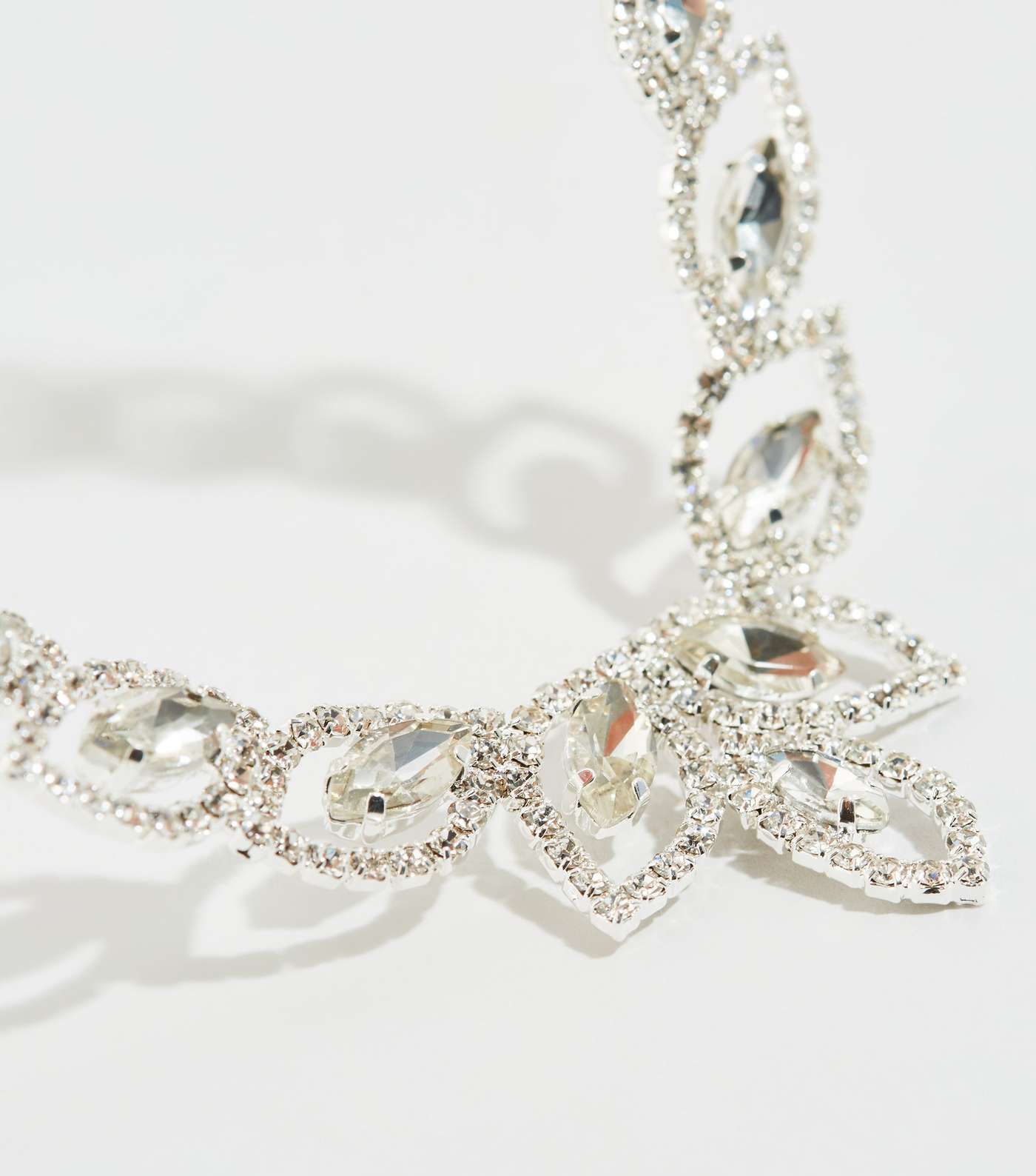 Silver Premium Gem Diamanté Necklace Image 3