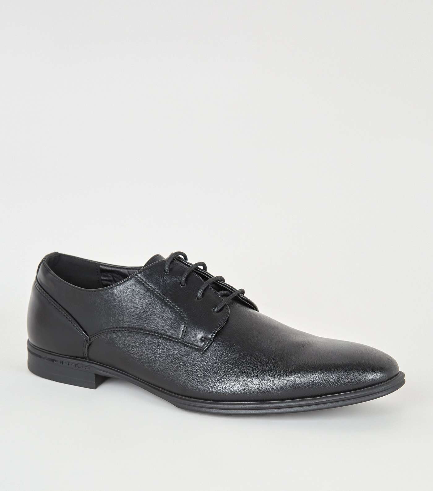 Black Leather-Look Formal Shoes