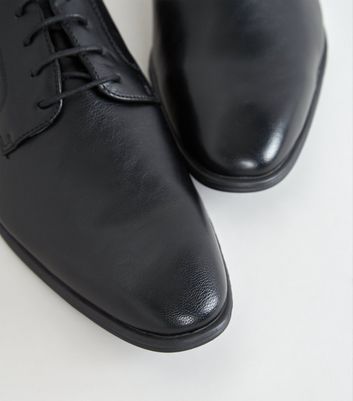 Black Leather-Look Formal Shoes | New Look