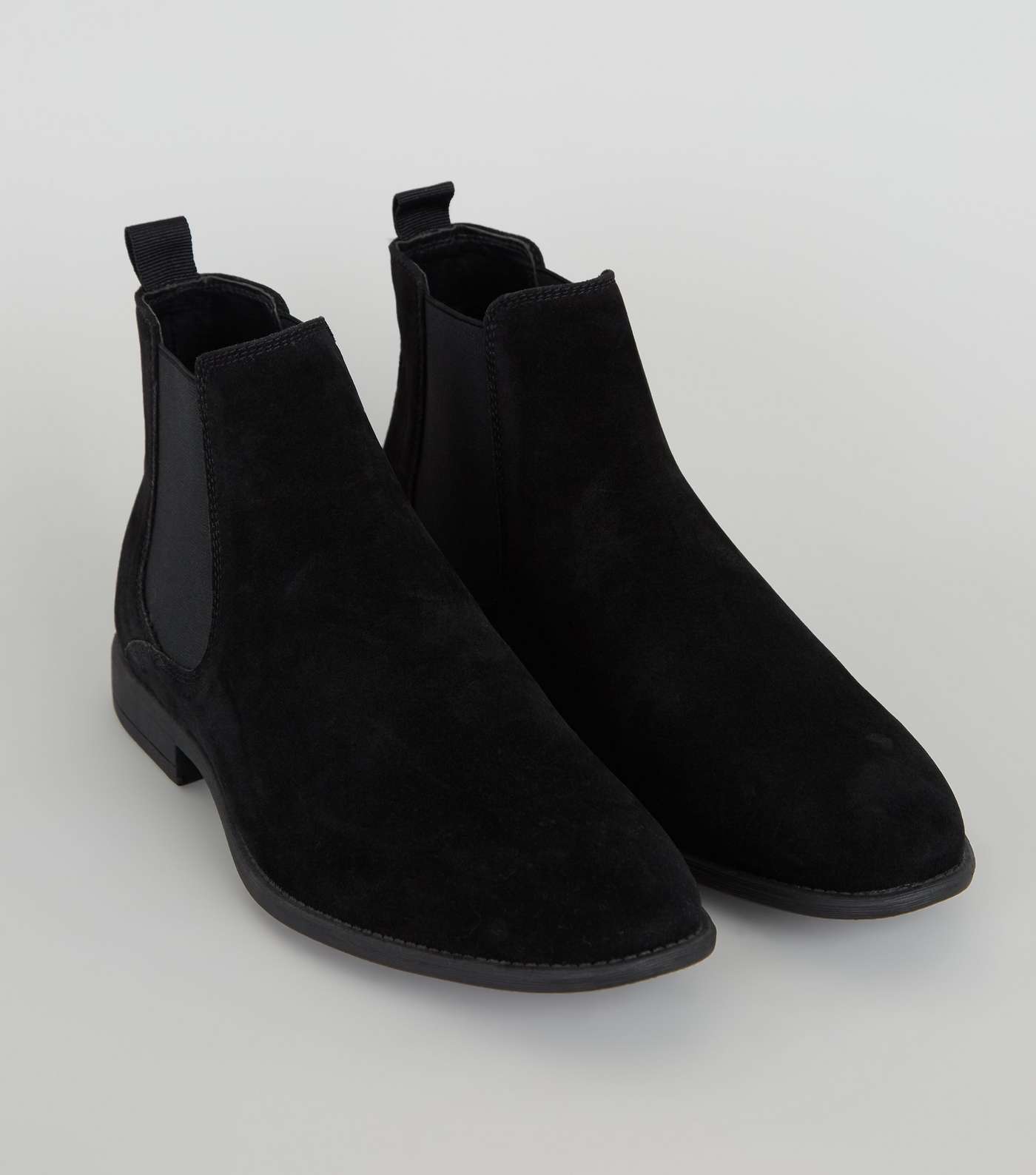 Black Suedette Chelsea Boots Image 4