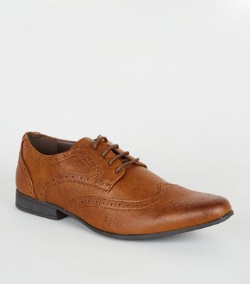 Image of Tan Lace Up Brogues New Look