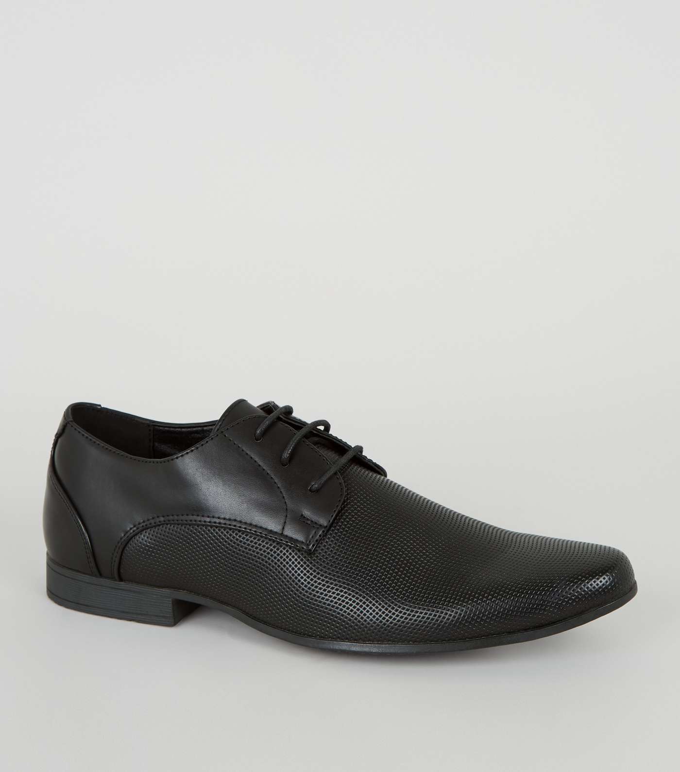 Black Perforated Formal Shoes Image 2