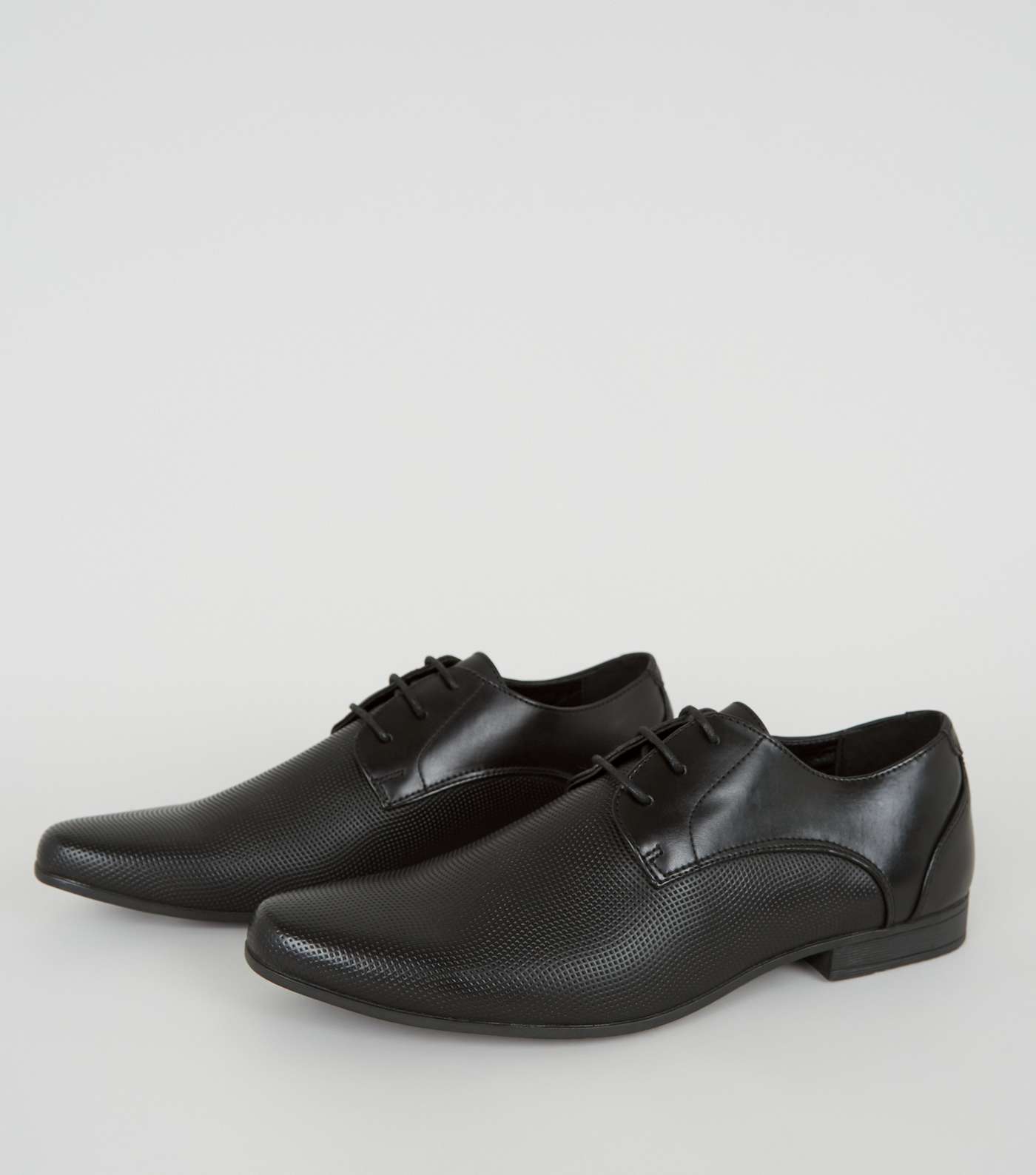 Black Perforated Formal Shoes Image 4