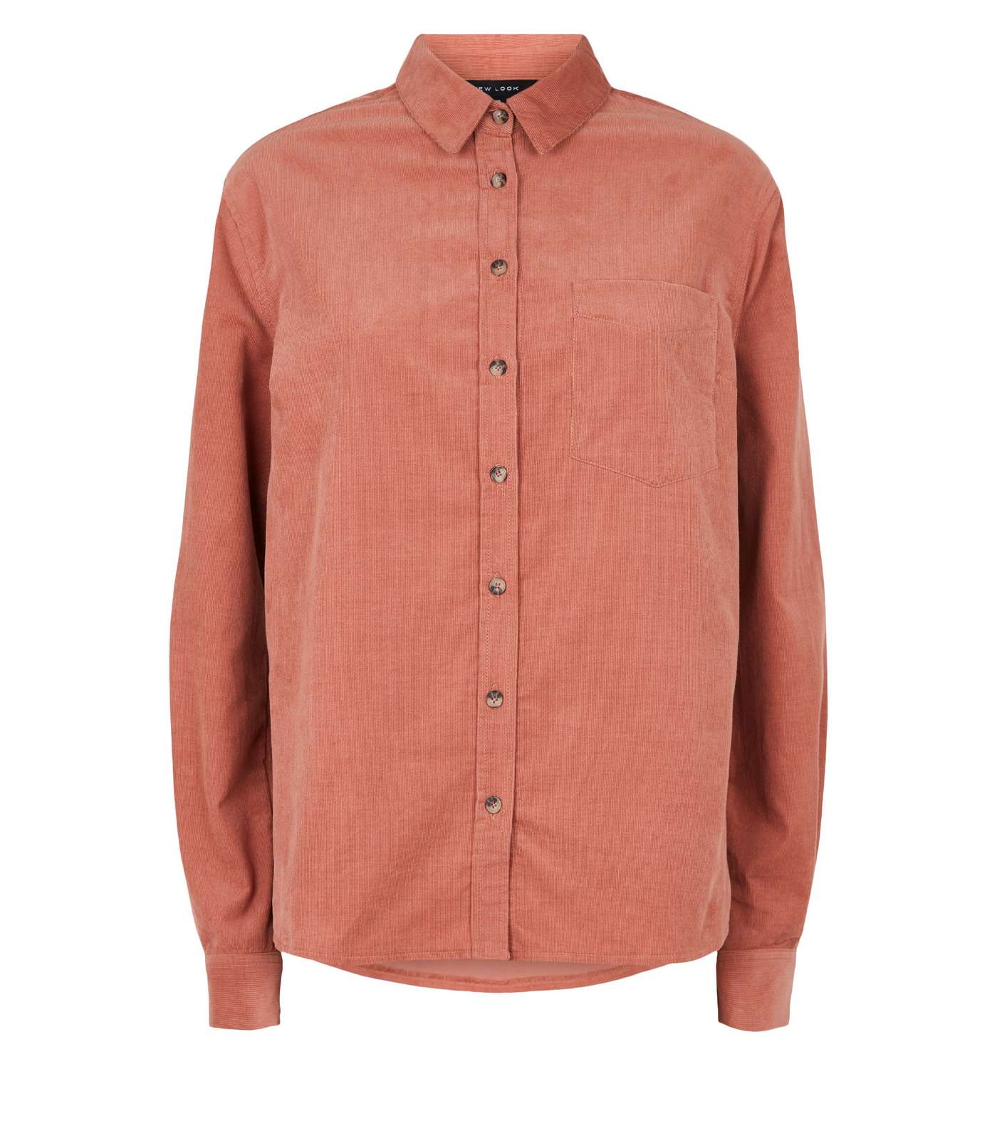 Pale Pink Corduroy Long Sleeve Shirt Image 4