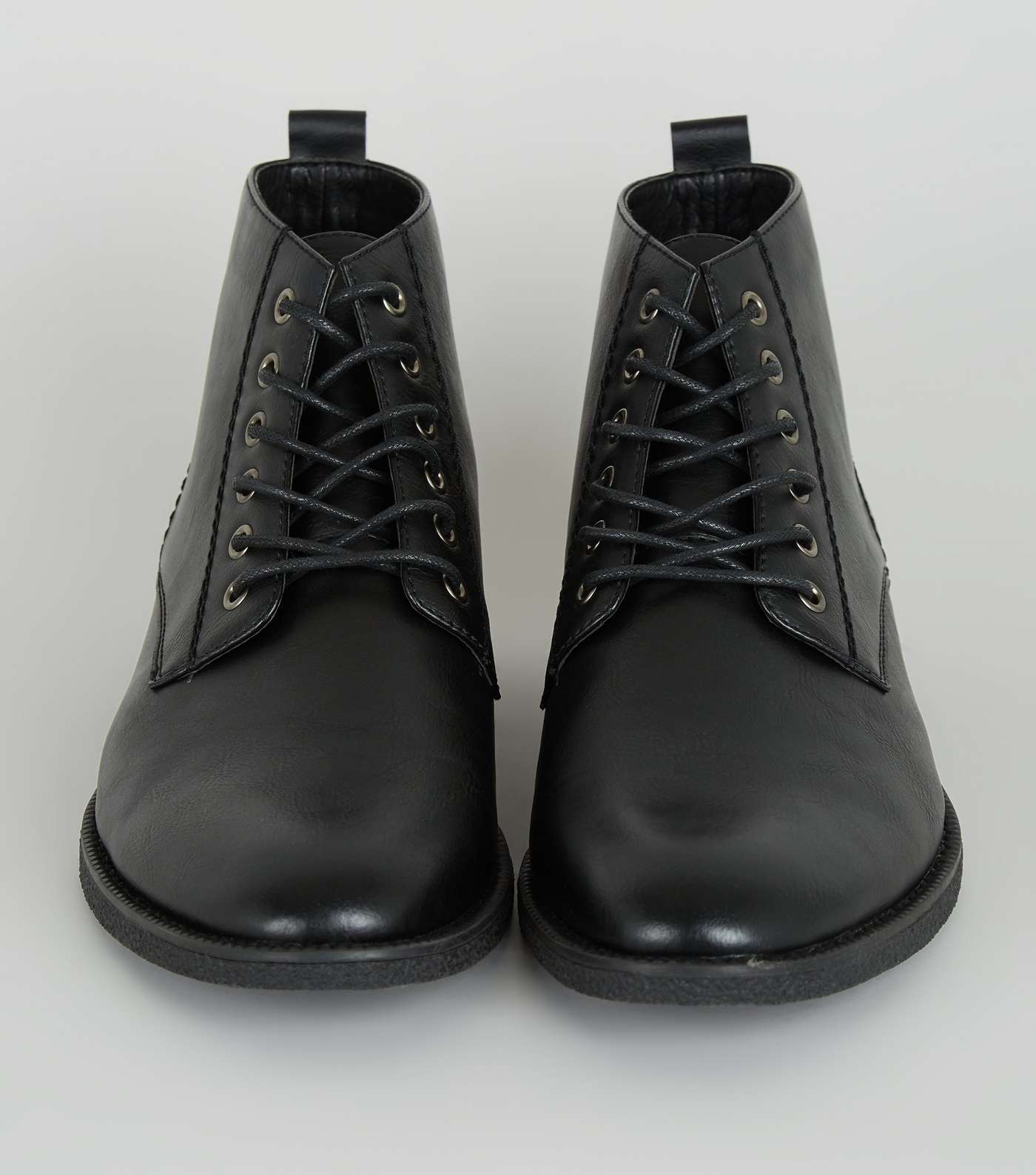 Black Lace Up Boots Image 4
