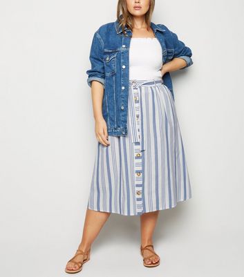 new look white midi skirt