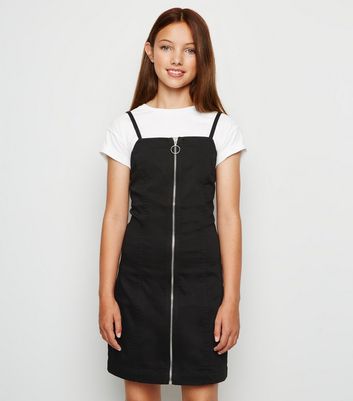 black denim dress new look