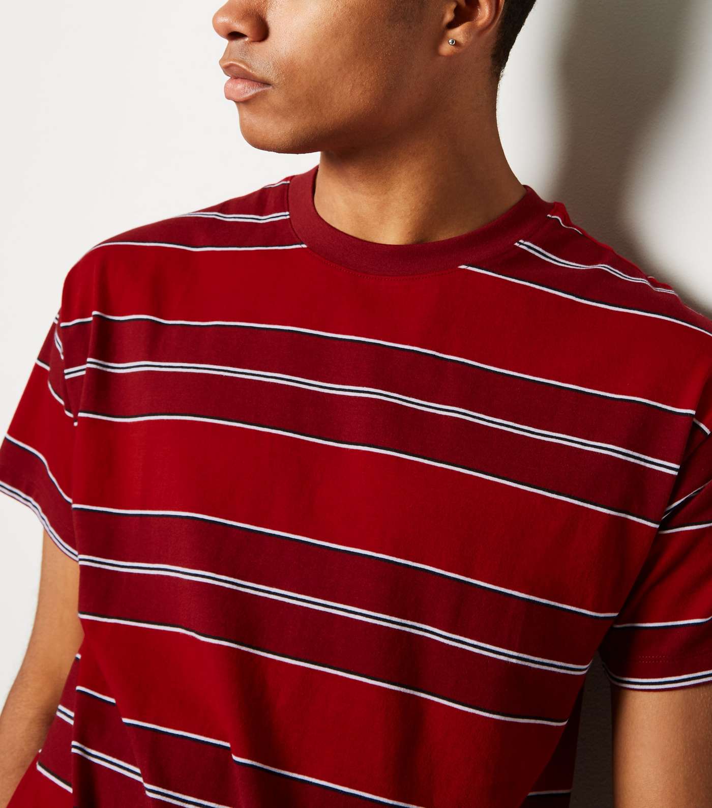Red Stripe Oversized T-Shirt Image 3