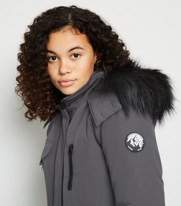 new look girls fur coat